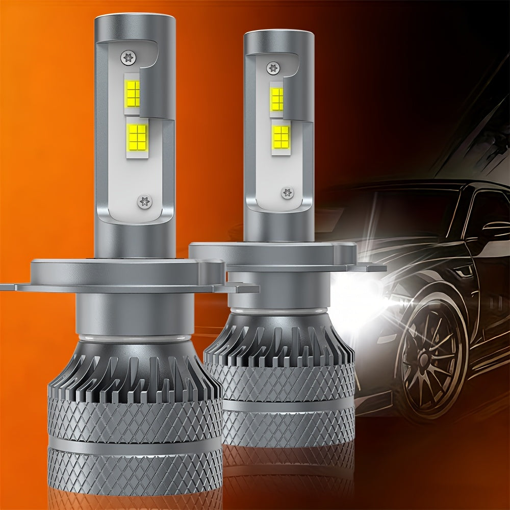 2PCS LED Car Headlights, Compatible with H1/H4/H11/H7, 9005/9006/9012 - 29800LM, 250W High/Low Beam, 6500K Cool White Light, 600% Brightness Increase, Plug-and-Play System, Built-in & External Driver, No Battery Needed