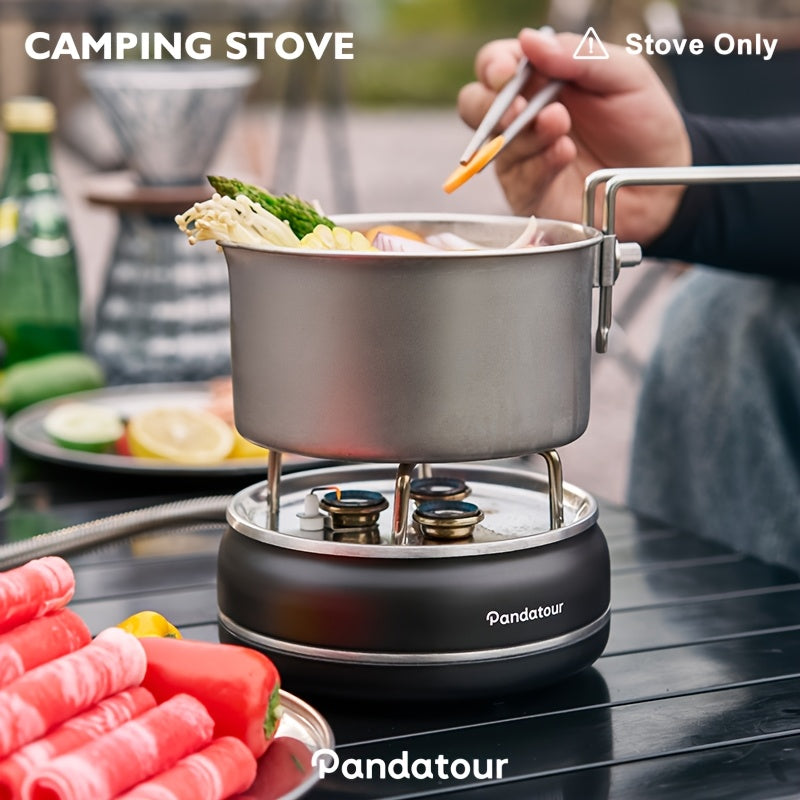 Pandatour Outdoor 3-Burner Camping Stove - Portable Gas Stove with Trigger Ignition, Ideal for Backpacking, Picnic & Road Trips (Gas Canister Not Included), Camping Stove | Compact Stove | Trigger Ignition