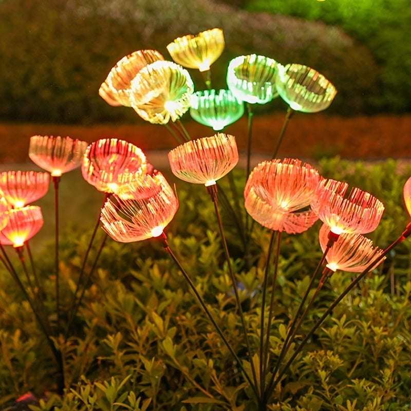 Solar 6 Jellyfish Outdoor Light - Automatic On/Off Solar Garden Lantern with Hanging Tentacle Design, Suitable for Path, Lawn, Patio, Halloween, Christmas - Stainless Steel Construction, Lawn Decoration, Holiday Ornament