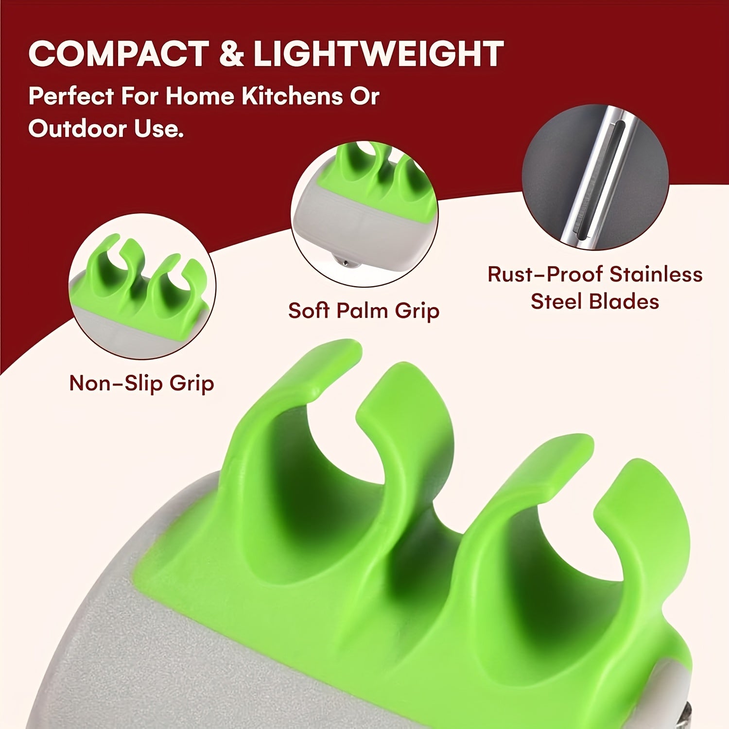 2Pcs Vegetable Peeling Tools, Comfortable Grip with Non-Slip Rubber Finger Ring Design. Made of stainless steel and durable thermoplastic rubber material, battery-free, suitable for carrots, pumpkins and more food ingredients