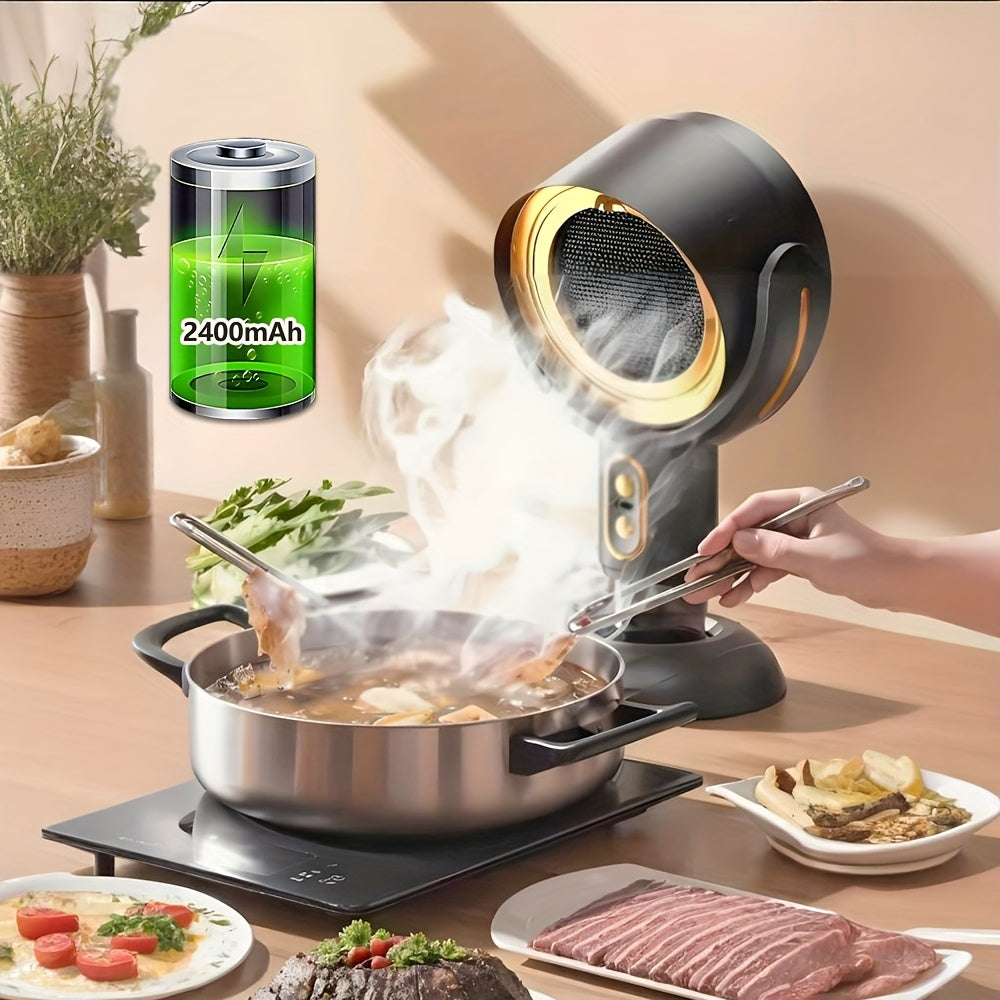 Portable Range Hood – Small Rechargeable Extractor Fan for Hot Pot & BBQ/