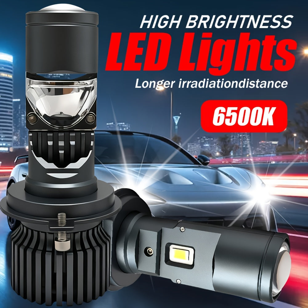 2-Pack H4 Truck Headlights, LED Bulbs with CANbus, High/Low Beam Integrated, Daytime Running Light, 3570 CSP Chip, Error-Free CANbus, H4 Socket, 360° Beam Angle, Easy Installation, for Motor Vehicles