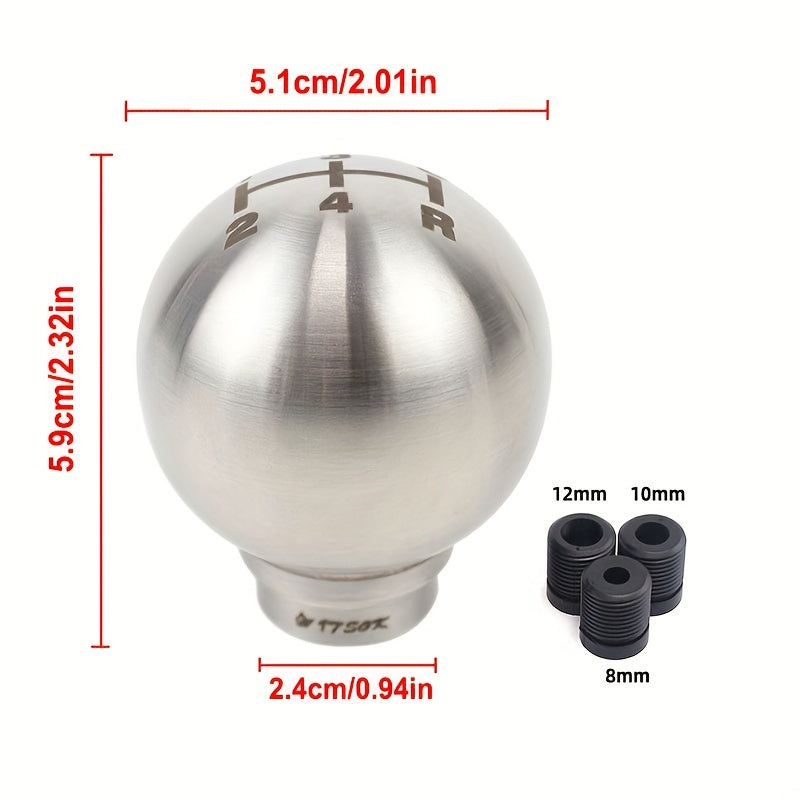 Universal Shift Knob, 5/6 Speed Design, Stainless Steel Material, Ideal Choice for Racing and JDM Enthusiasts, High Quality Knob