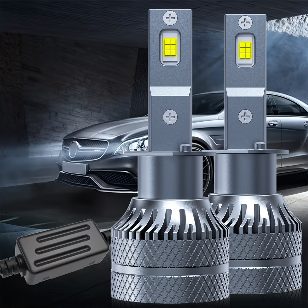 2-Pack O193 H11 LED Headlight Bulbs H11 Super Bright LED Headlights 800W High Power 6500K Color Temperature Compatible with H1, H4, H7 Sockets Improves Night Driving Safety 800% Brightness Increase Fits HB3, 9005, HB4, 9006, HIR2