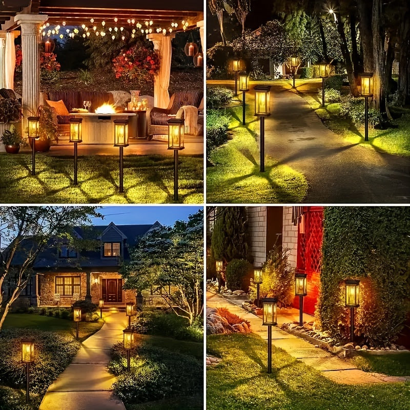 12/8 Outdoor Solar Channel Light, Warm Light LED Courtyard Lawn Sidewalk Decorative Bright Light, Solar Outdoor Lighting Lamp