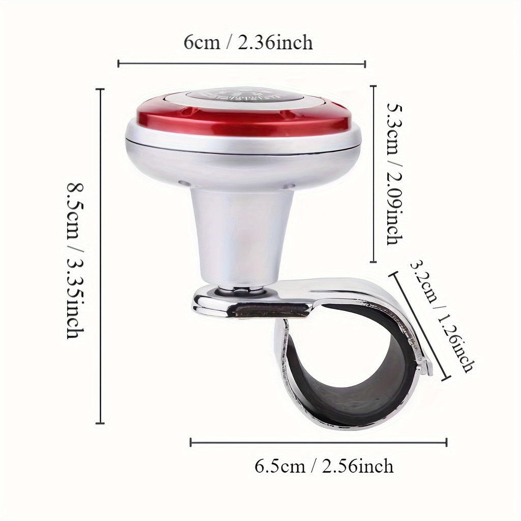 Car Steering Wheel Booster Ball, a Multi-Functional Compass Steering Wheel Gear, Designed Specifically for Vehicles, Reduces Driver Effort When Turning and Parking