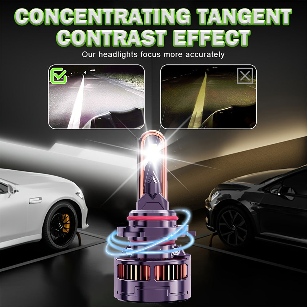 2PCS LED Car Headlights, Compatible with H11/H7/H4/H1, 9005/9006/9012 - 55000LM, 7500K Cool White Light, 300W Power, Easy Plug-and-Play Installation, Fits Most Vehicles, 5-Minute Installation, No Battery Needed