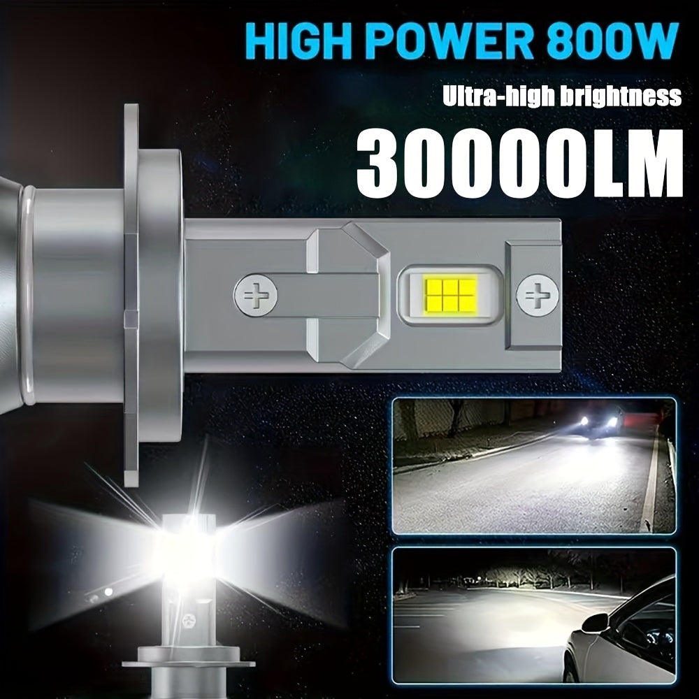 2Pcs H4 H7 LED Bulbs Canbus H1 LED H11 H8 H3 HB3 9005 HB4 9006 9007 HB5 9008 H13 9012 High Power 800W Car Headlights 6500K White 12V 24V