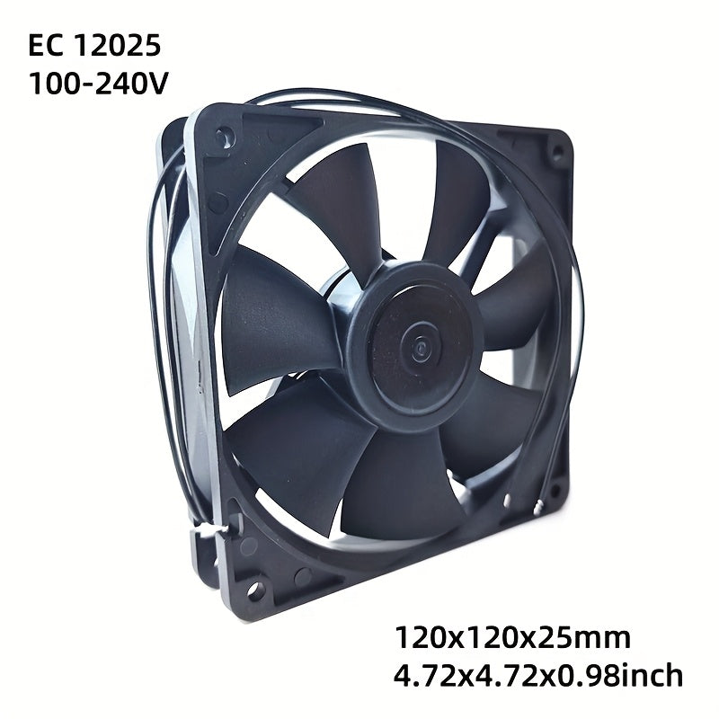 12038 12025 EC 100V-240V Universal AC 110V 220V Wide Voltage High Airflow Fan, 4.72 Inch/4.72 Inch Case Cooling Fan
