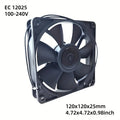 12038 12025 EC 100V-240V Universal AC 110V 220V Wide Voltage High Airflow Fan, 4.72 Inch/4.72 Inch Case Cooling Fan