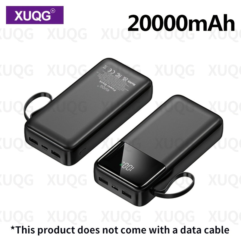 20000mAh Power Bank with LED Power Display, Dual Output, Built-in Lanyard, Compact and Portable Phone Charger. Suitable for iPhone 15 Pro/14 Max/13/12 Devices/Android (USB, Type-C). Outdoor Emergency Power Backup Battery. Category: Portable Mobile
