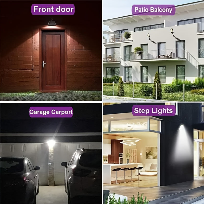 New 1pc Outdoor Solar Street Light, PIR Motion Sensor Courtyard Light with Remote Control, IP44 LED Wall Light Courtyard Light, Perfect for Courtyard, Aisle, Patio, Garage, Corridor, Wall Light