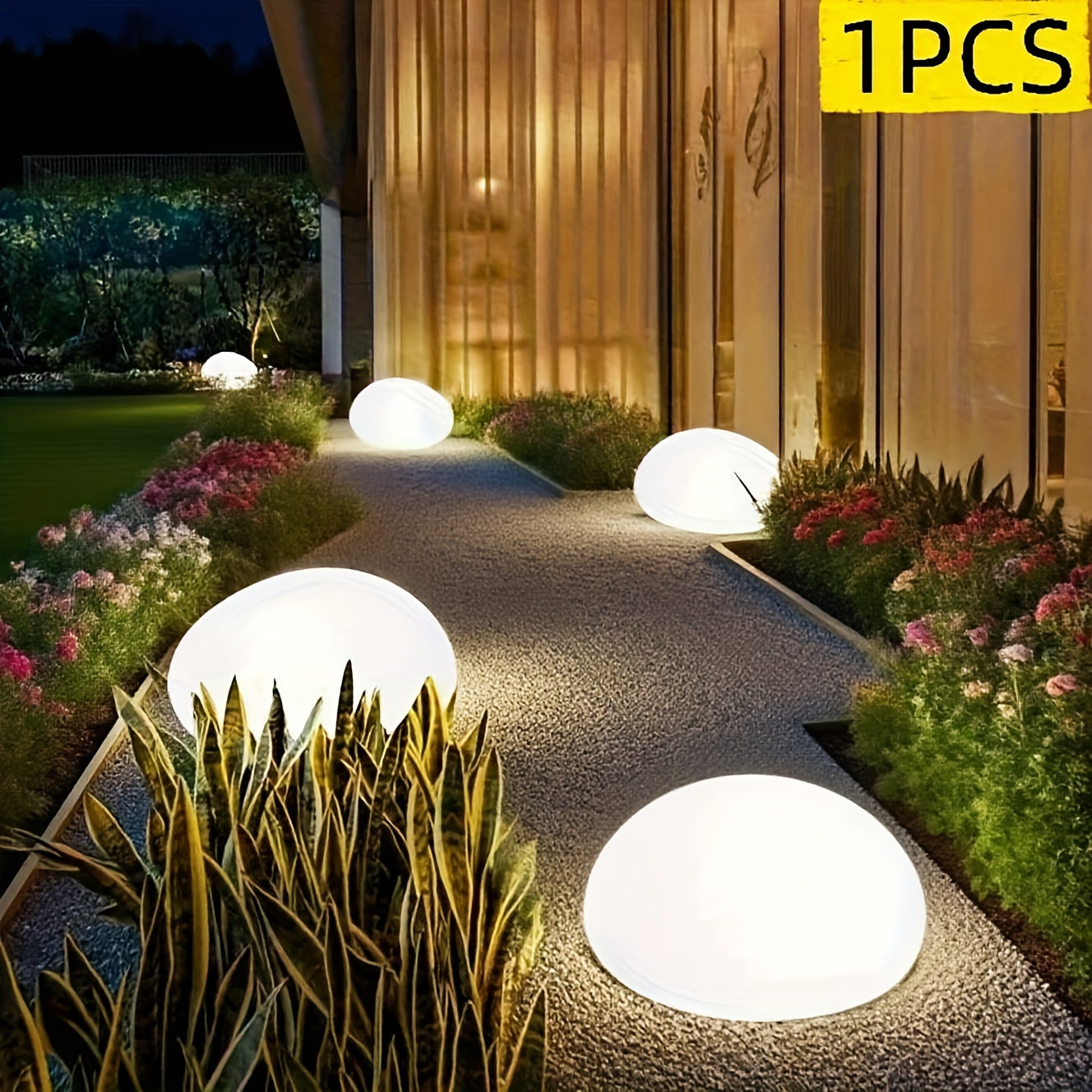 Solar Artificial Stone Light, Indoor & Outdoor Dual-Use Simulation Lighting, Auto On/Off No Wiring Required, Spherical LED Ambient Light, Courtyard Pathway Patio Tabletop Decorative Lighting