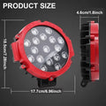 12V/24V high brightness LED off-road 4WD searchlight, car headlight, work lighting lamp, suitable for jeep, truck and automotive work light accessories