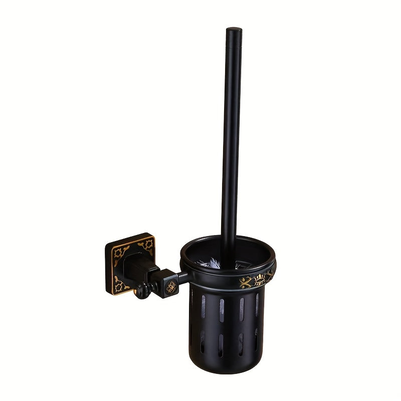 Wall Mount Toilet Brush Set - Home Design Focused on Reaching Hard-to-Reach Areas, Luxury & Flexible Cleaning, No Corner Missed in Bathroom