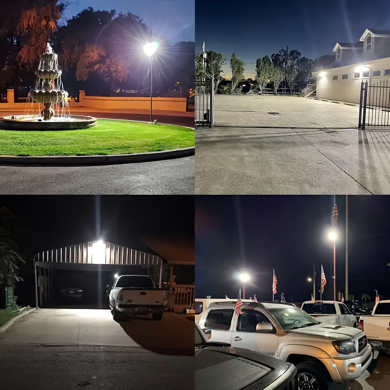 2 Pack / 1 Pack - Super Bright LED Solar Street Light, Outdoor Courtyard Light, Exterior Lighting with Motion Sensor - Perfect for Outdoor Streets, Commercial Parking Lot Lighting, Outdoor Sports Courts