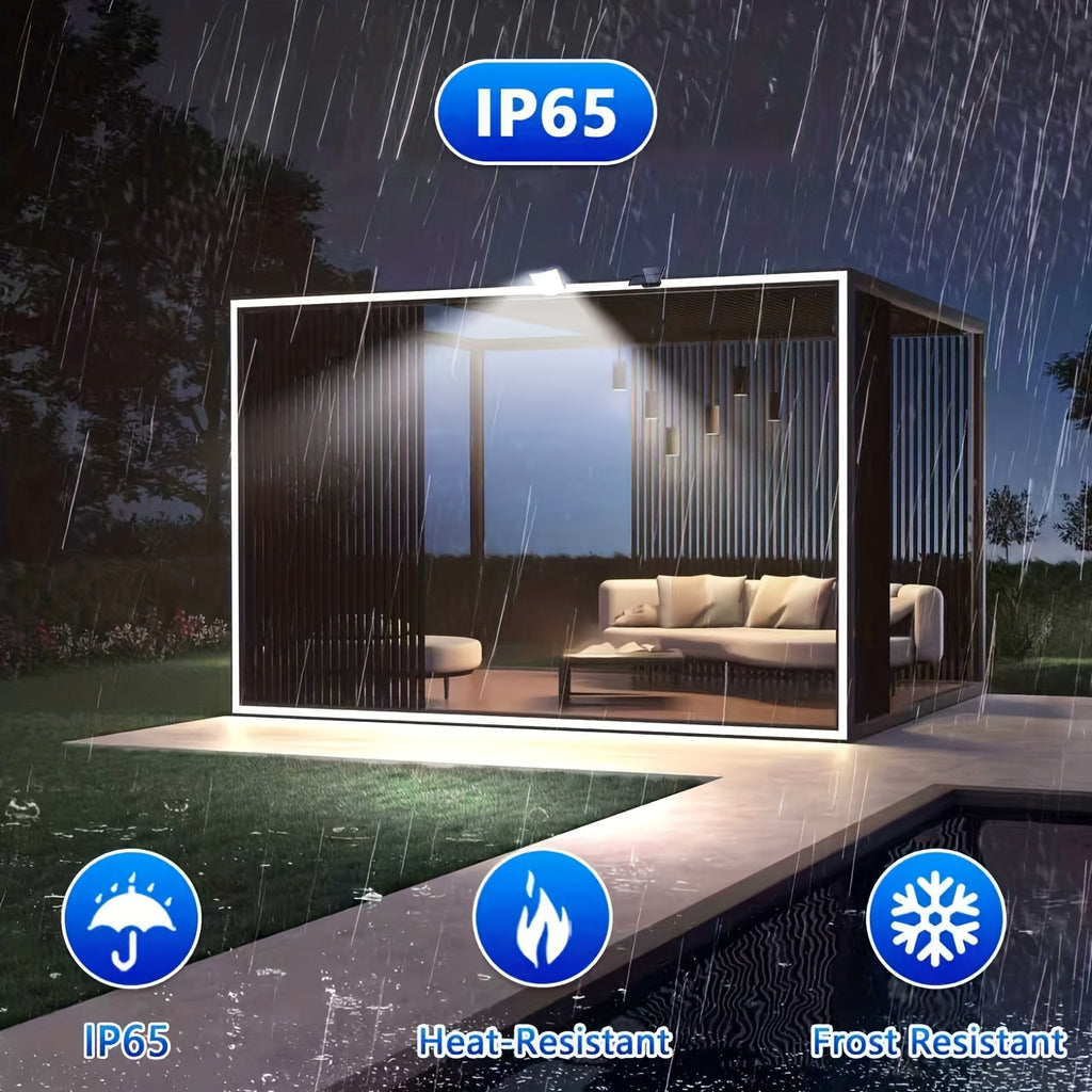 1 Pack Solar Outdoor Sensor Light, Powered by Separate Battery Panel, 106 Super Bright LED Beads, PIR Motion Sensor Lighting, IP65 Protection Rating, Perfect for Courtyard, Garage, Garden, Patio as Wall Light or Street Light