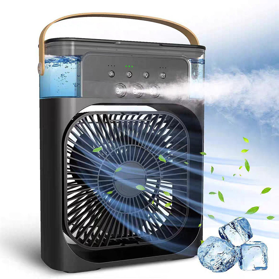Portable Air Cooler Fan, 3-in-1 Evaporative Air Cooler with 3 Wind Speeds, Large Water Tank, Colorful Night Light and Timer, Perfect for Bedroom, Home and Office