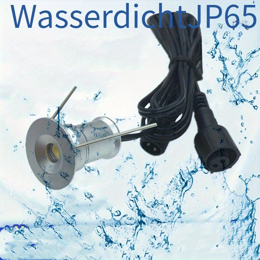 6个/11个 低压 12V 迷你地下灯，LED楼梯地面景观灯，1W楼梯甲板灯，12V花园灯，IP65户外15mm埋地LED灯，庭院、小路、露台装饰射灯