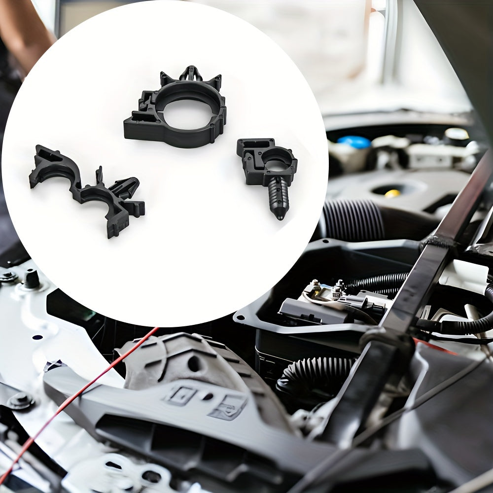 130-Piece Wire Harness Retaining Clip Assortment, Includes Convoluted Tube Cable Ties, Hose Clip Clamps, Fuel Line Brackets, for Secure Installation of Wiring Harnesses in Honda, GM, Mazda & More, Harness Clamps, Cable Management Clips