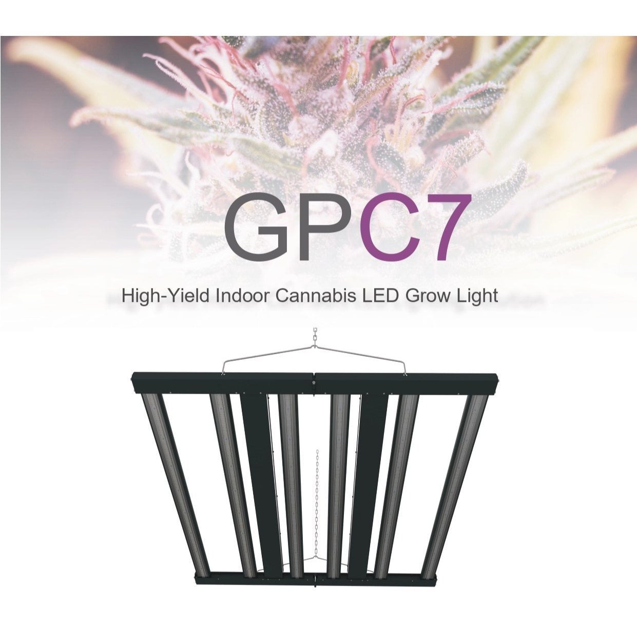 GPC7 720W Indoor Plant LED Grow Light, Full Spectrum Dimmable Commercial High-Yield Plant Light & Greenhouse Grow Lamp