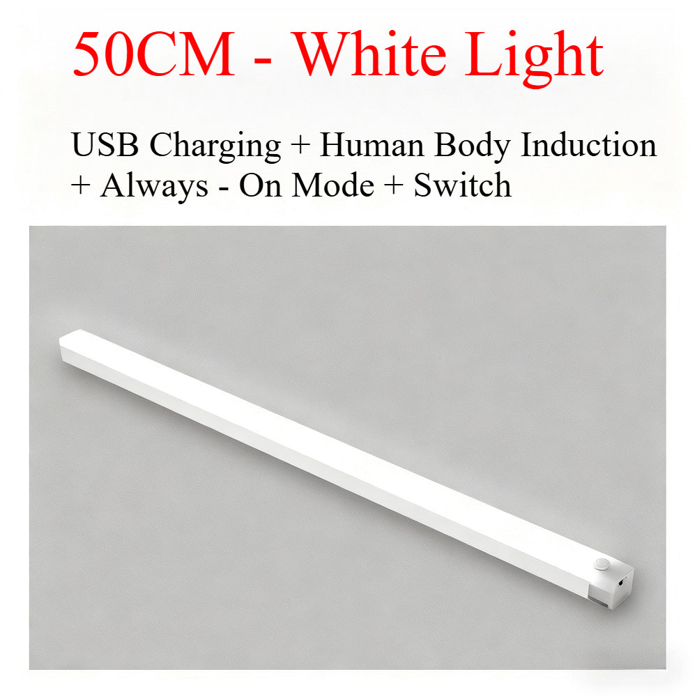 2026 hot sale rechargeable smart motion sensor light, motion sensor LED light strip, with magnetic adhesive and USB-powered smart lighting - wireless floor/ceiling/wall light/cabinet light, suitable for kitchen, wardrobe, staircase
