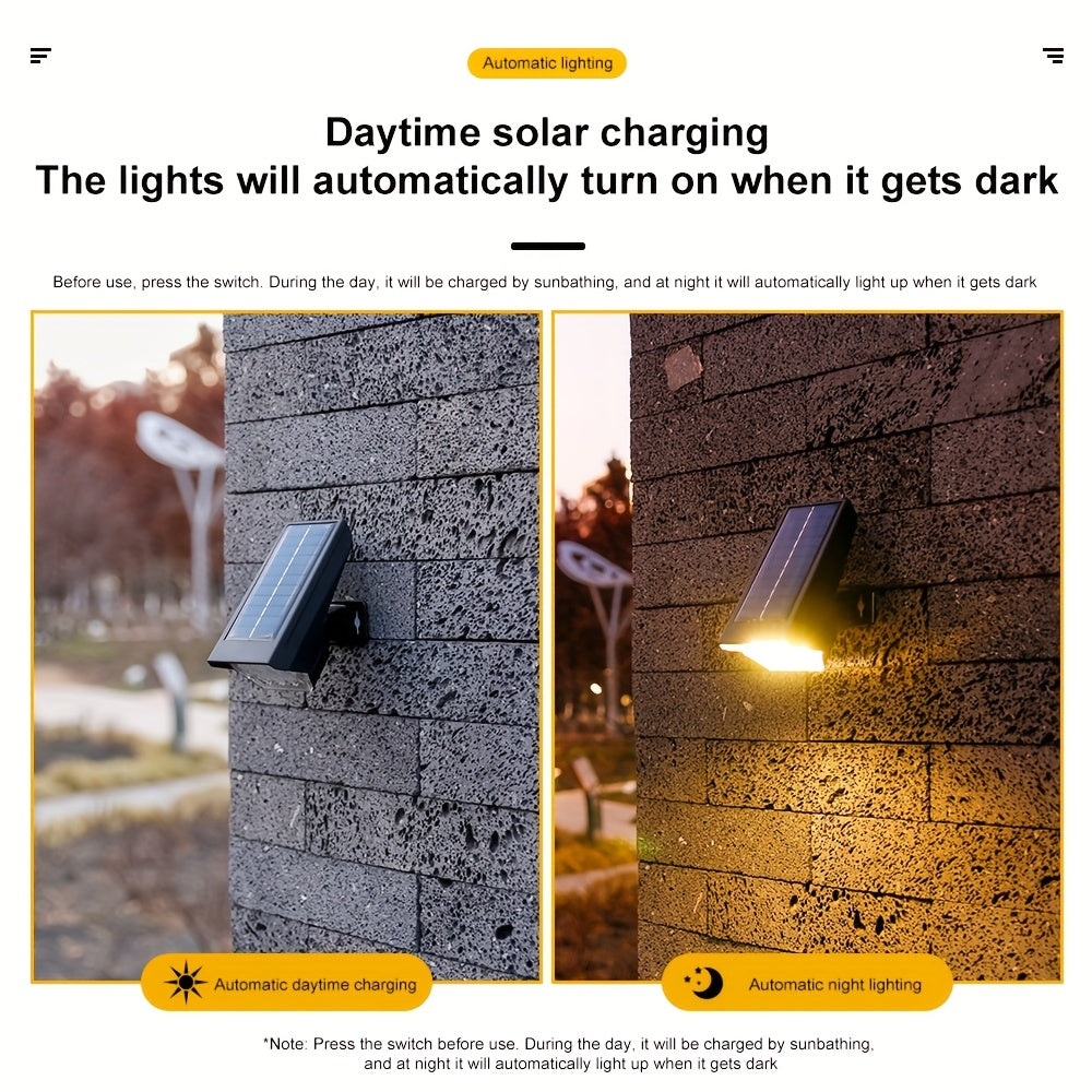 (1 piece/box) IP44 solar spotlight, outdoor ground lawn light, household outdoor landscape courtyard light, dual-purpose yard light, tree light