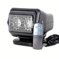 60W 7-inch LED searchlight with 360° rotation & remote control - 12-24V car plug, suitable for SUV, ATV, truck, boat, camping, hunting, outdoor lighting, high-performance LED strong beam, rugged construction, compact design