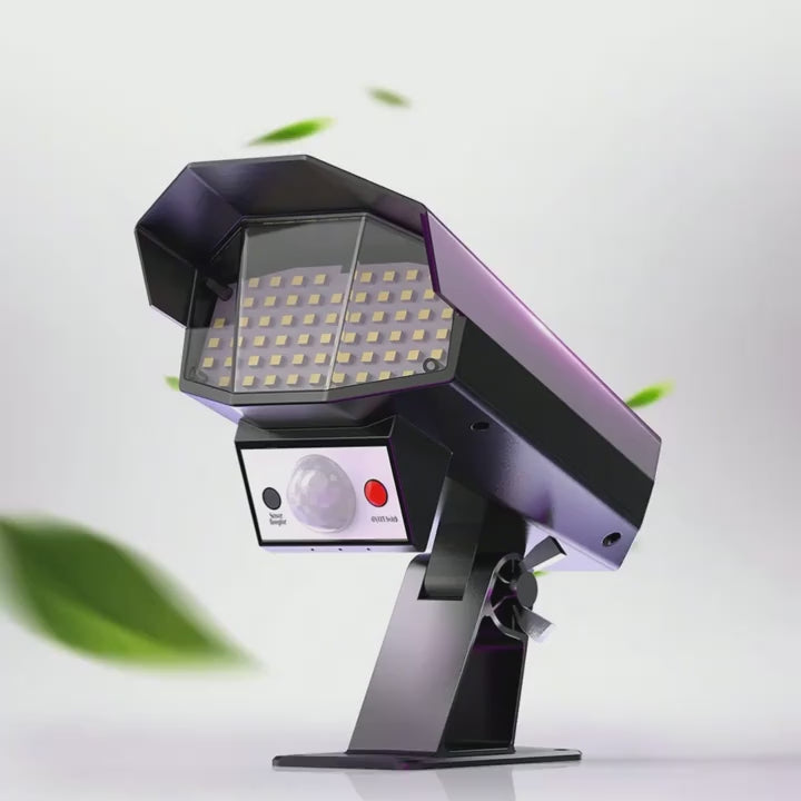 1pc LED Ultra-bright Solar Wall Light | HD Camera Design | Dazzling Bright Light with Motion Sensor | Realistic Surveillance Effects | Remote Control Included | Anti-theft Feature | Durable ABS Material Suitable for Commercial Streets and Garages
