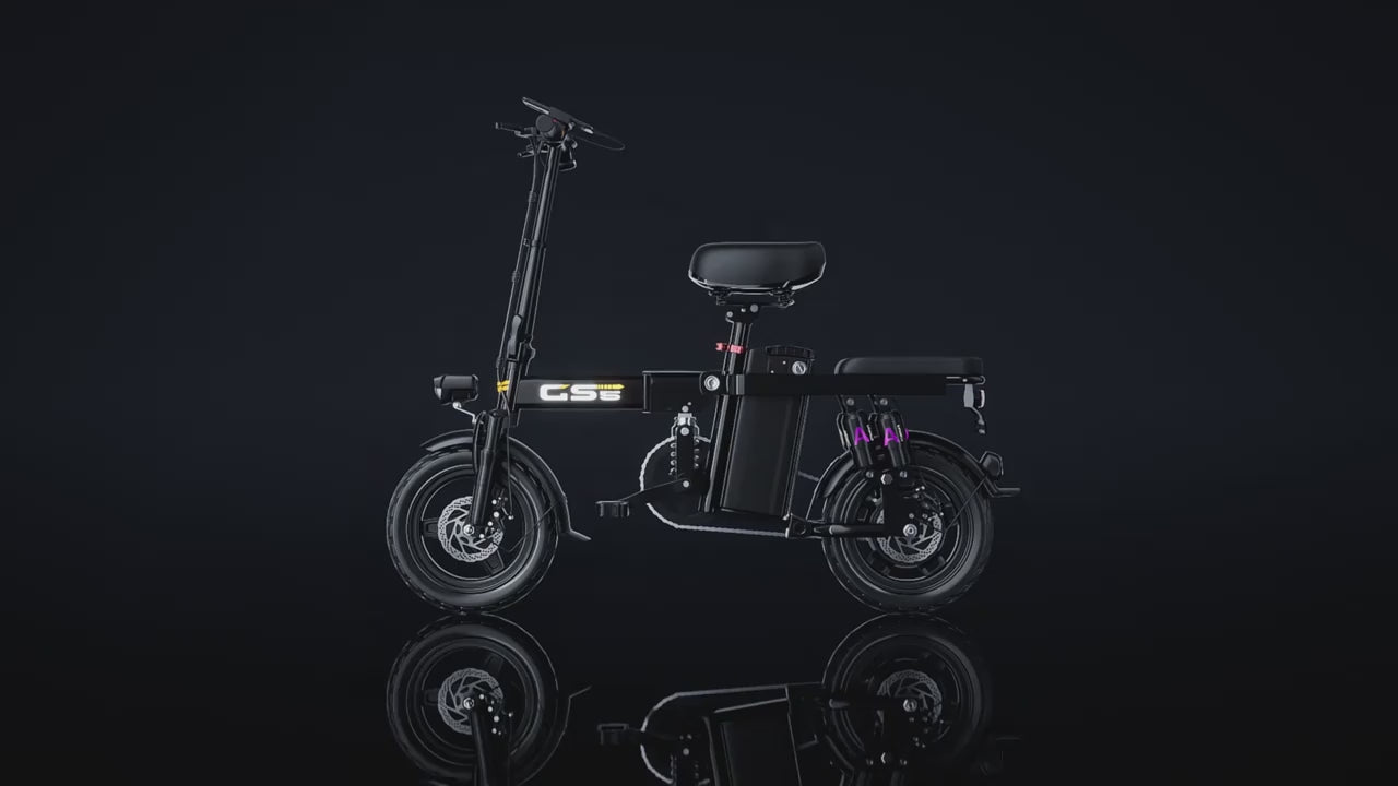 UPlee 740W 成人电动自行车，20MPH 全悬挂舒适骑行，48V15Ah，最大续航 32 英里可折叠电动自行车，14 英寸无内胎越野轮胎,城市通勤