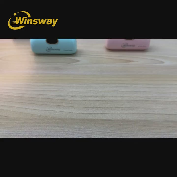 WINSWAY 迷你行動電源 5000mAh, 15W PD USB C 手機充電器, LCD 螢幕電量顯示, 適用於 Iphone 16/15/15 Plus/15 Pro/15 Pro Max/Android/Samsung/Moto/Lg, 聖誕禮物首選