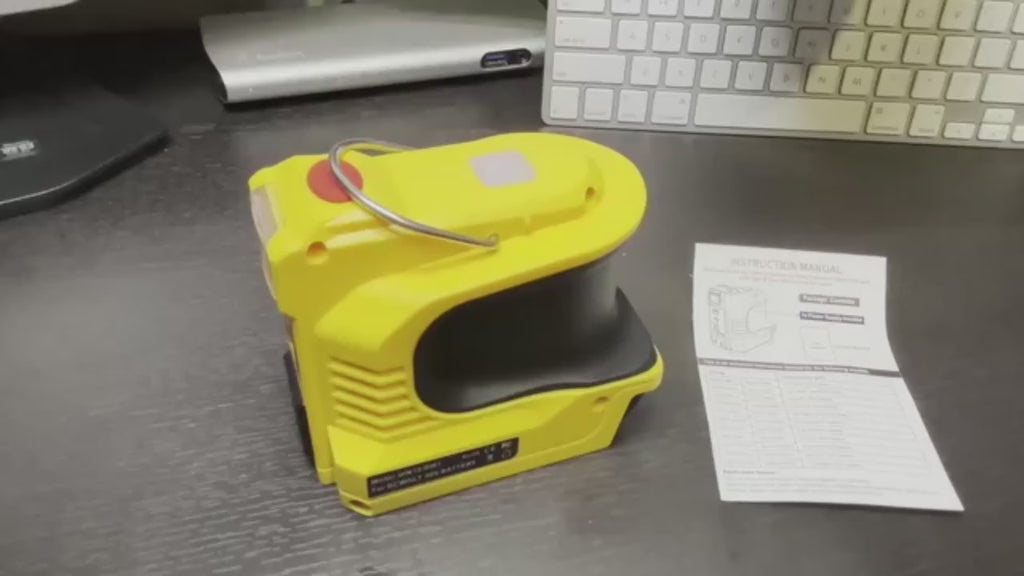 220W电源逆变器，for Dewalt 20V电池，直流20V到交流110-120V电池逆变器，便携式发电站发电机，充电器适配器电池供电插座，USB端口和c型和交流插座