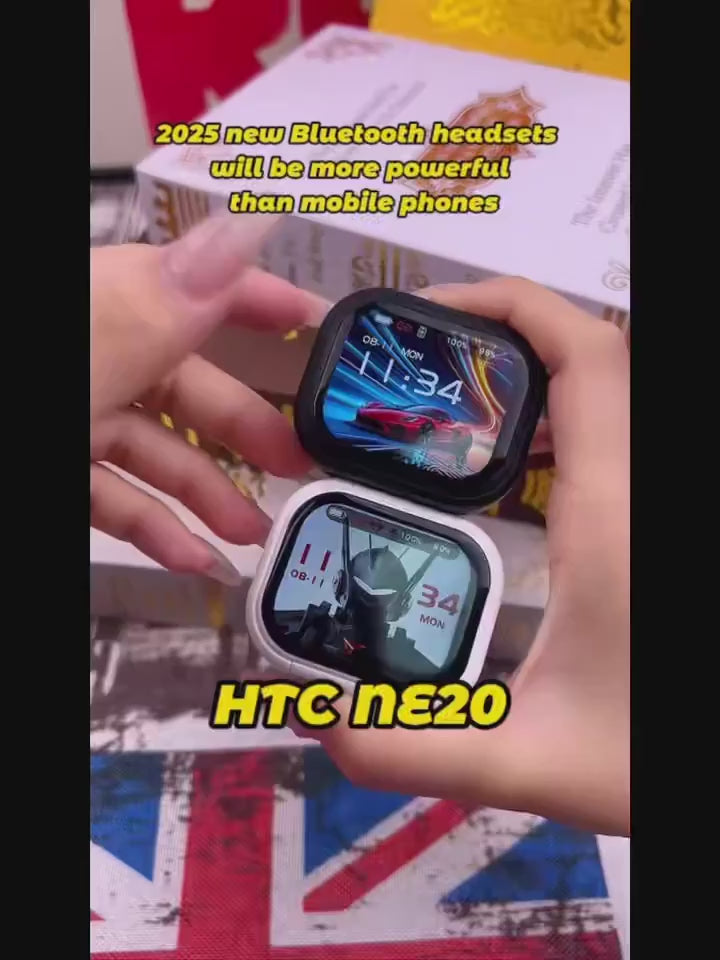 1个全新升级版 HTC NE20 TWS 真无线蓝牙耳机，支持131种语言翻译，高清LED显示屏和高保真无线耳机。 适合办公、运动、学习。 内置麦克风。 生日圣诞礼物