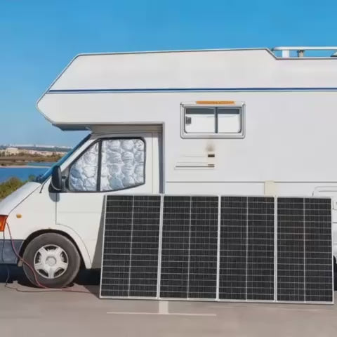 太陽能板 100 瓦 12 伏，高效單晶體太陽能 PV 模組電源充電器，適用於露營車、船舶、屋頂農場電池和其他離網應用，單片 100W
